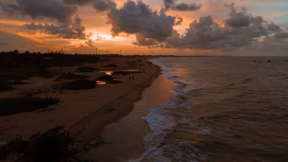 Pôr do sol no Brasil, São Miguel do Gostoso, RN.