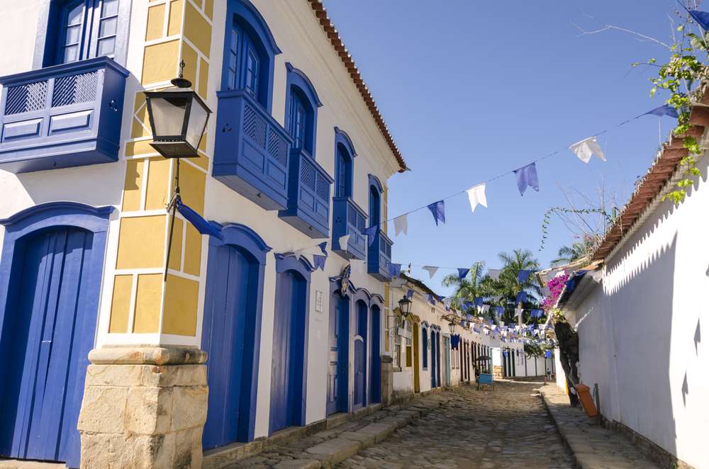 Casas decoradas em Paraty, Rio de Janeiro.