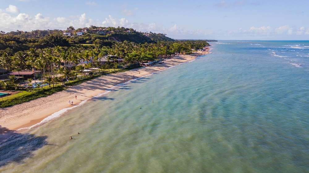 Arraial D'ajuda - Vista aérea da praia do Paracho - Praia em Arraial D'ajuda, Porto Seguro, Bahia