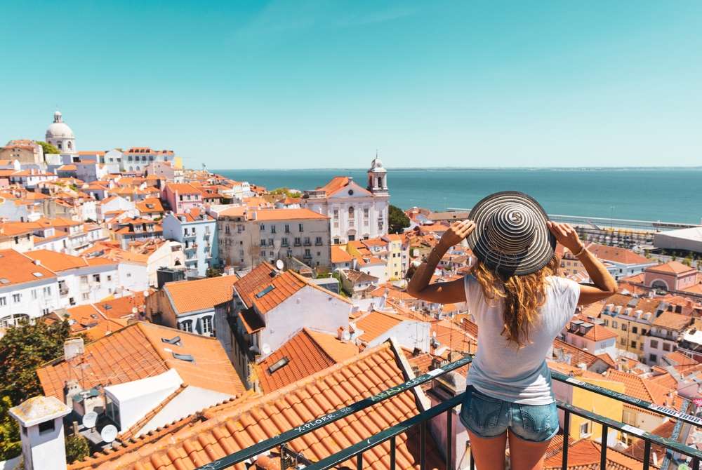 Vista panorâmica de Lisboa, viagens em Portugal.