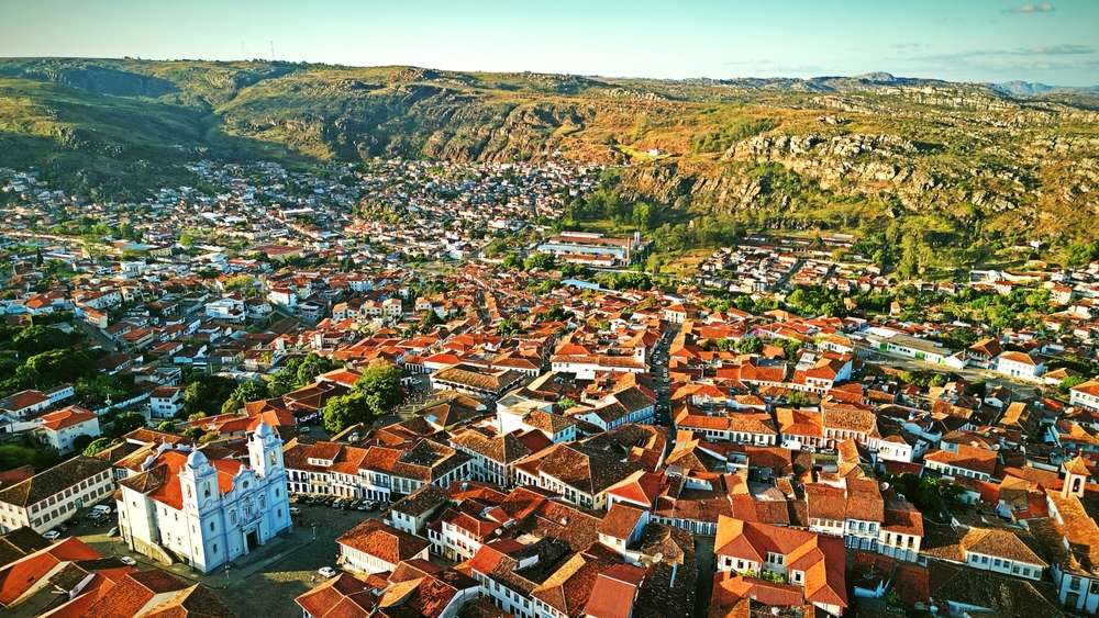 Montanhas de pedras em Diamantina, Minas Gerais, Brasil.