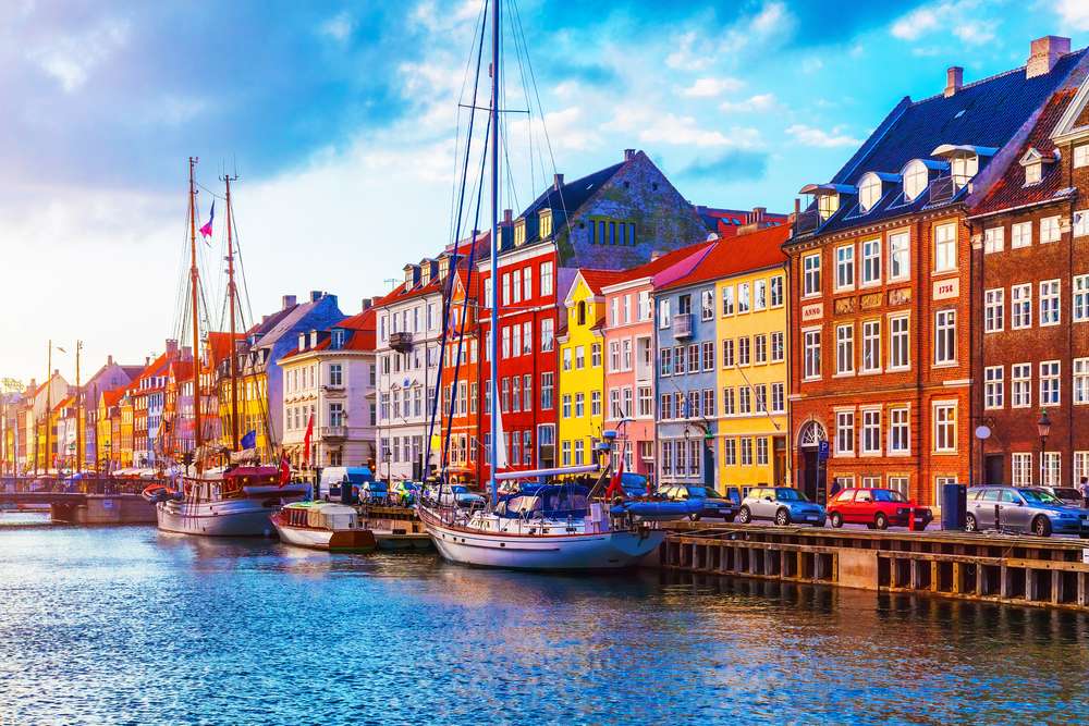 Cidade Velha de Copenhague, Dinamarca.